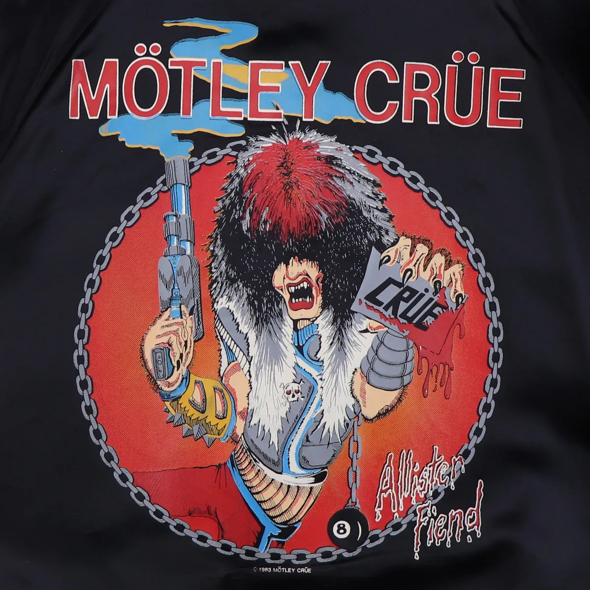 1983 Motley Crue Allister Fiend Satin Jacket