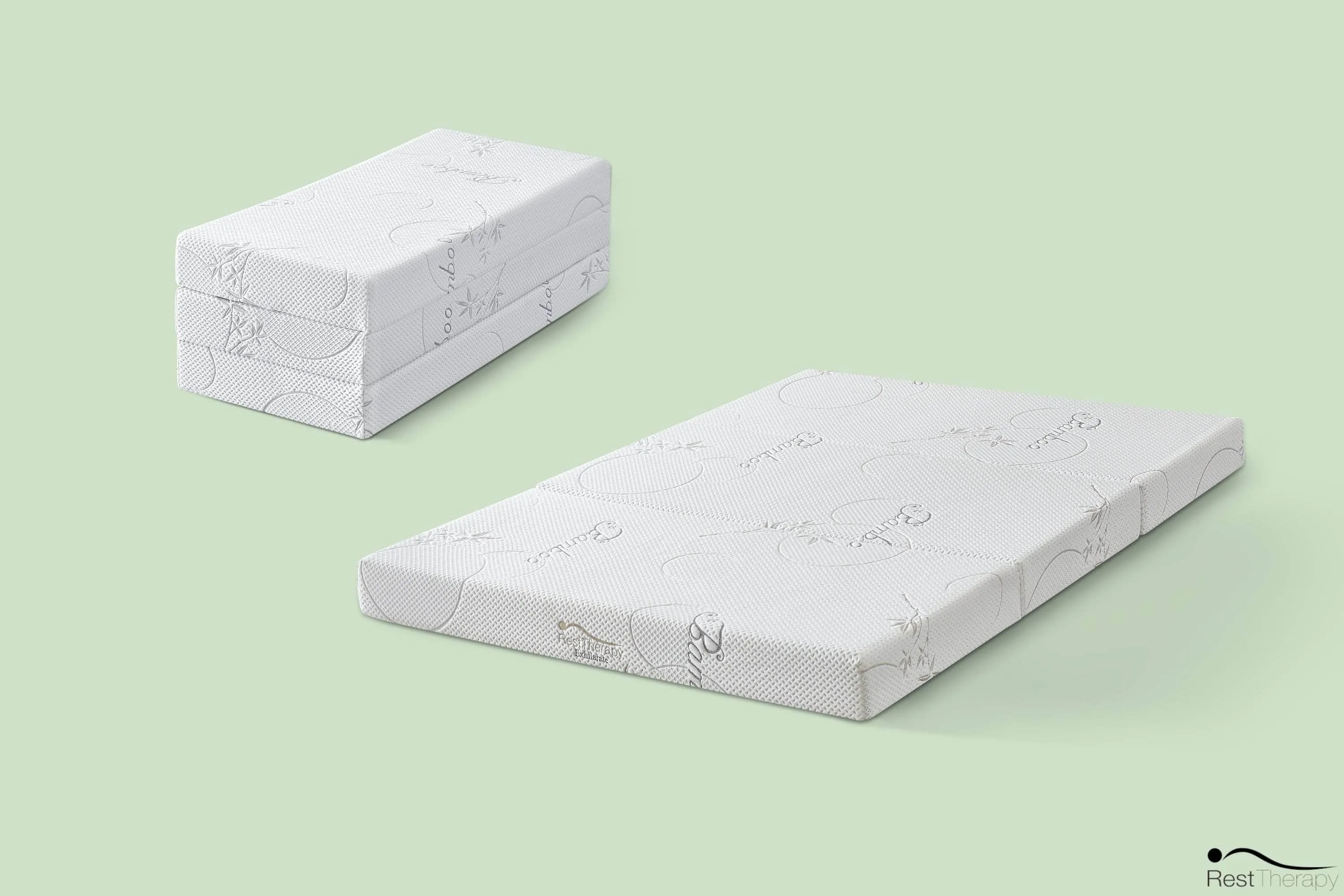 6 Inch Exhilarate Tri Fold Bamboo Cool Gel Memory Foam Mattress - Available in 3 Sizes