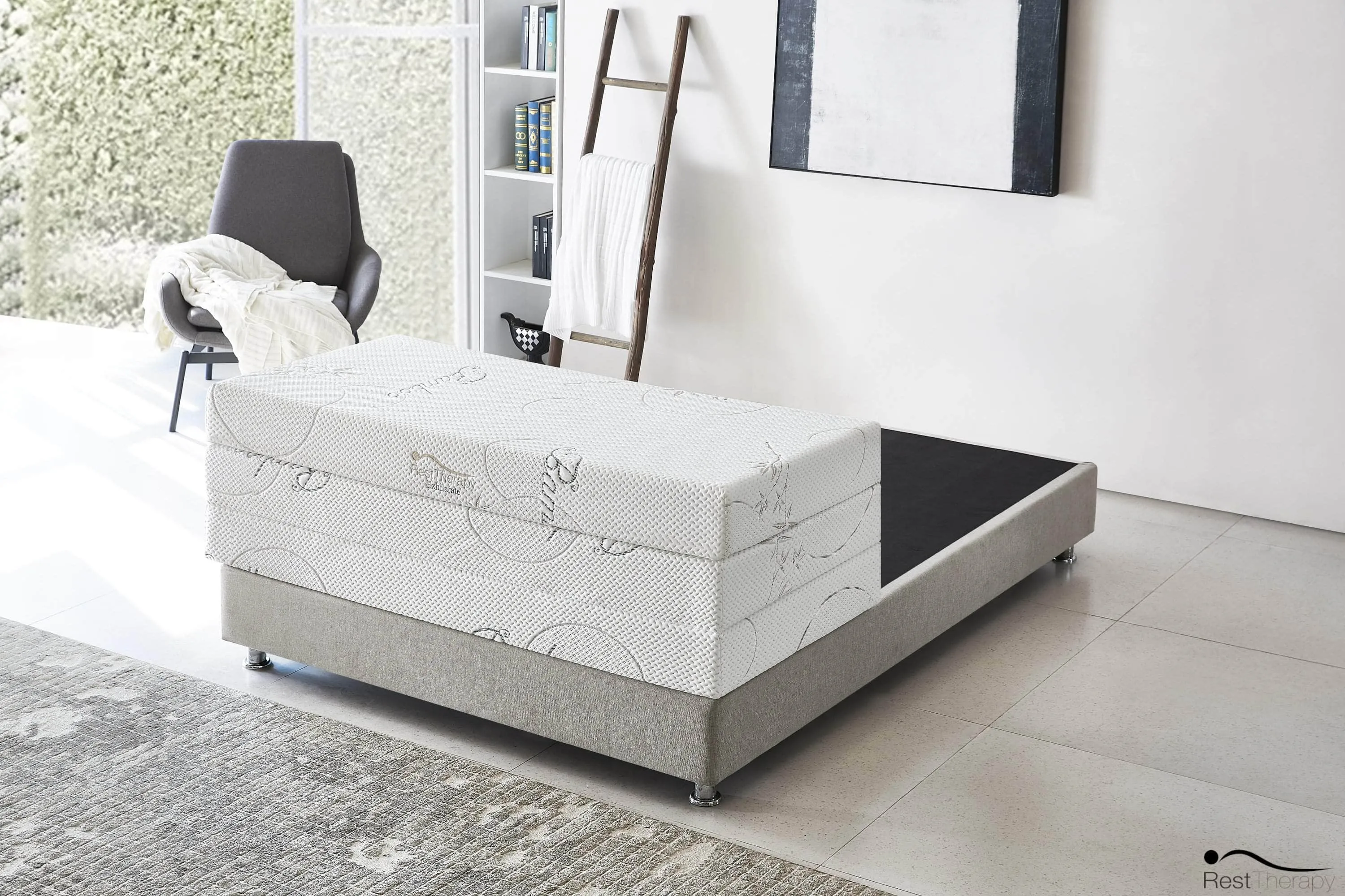 6 Inch Exhilarate Tri Fold Bamboo Cool Gel Memory Foam Mattress - Available in 3 Sizes