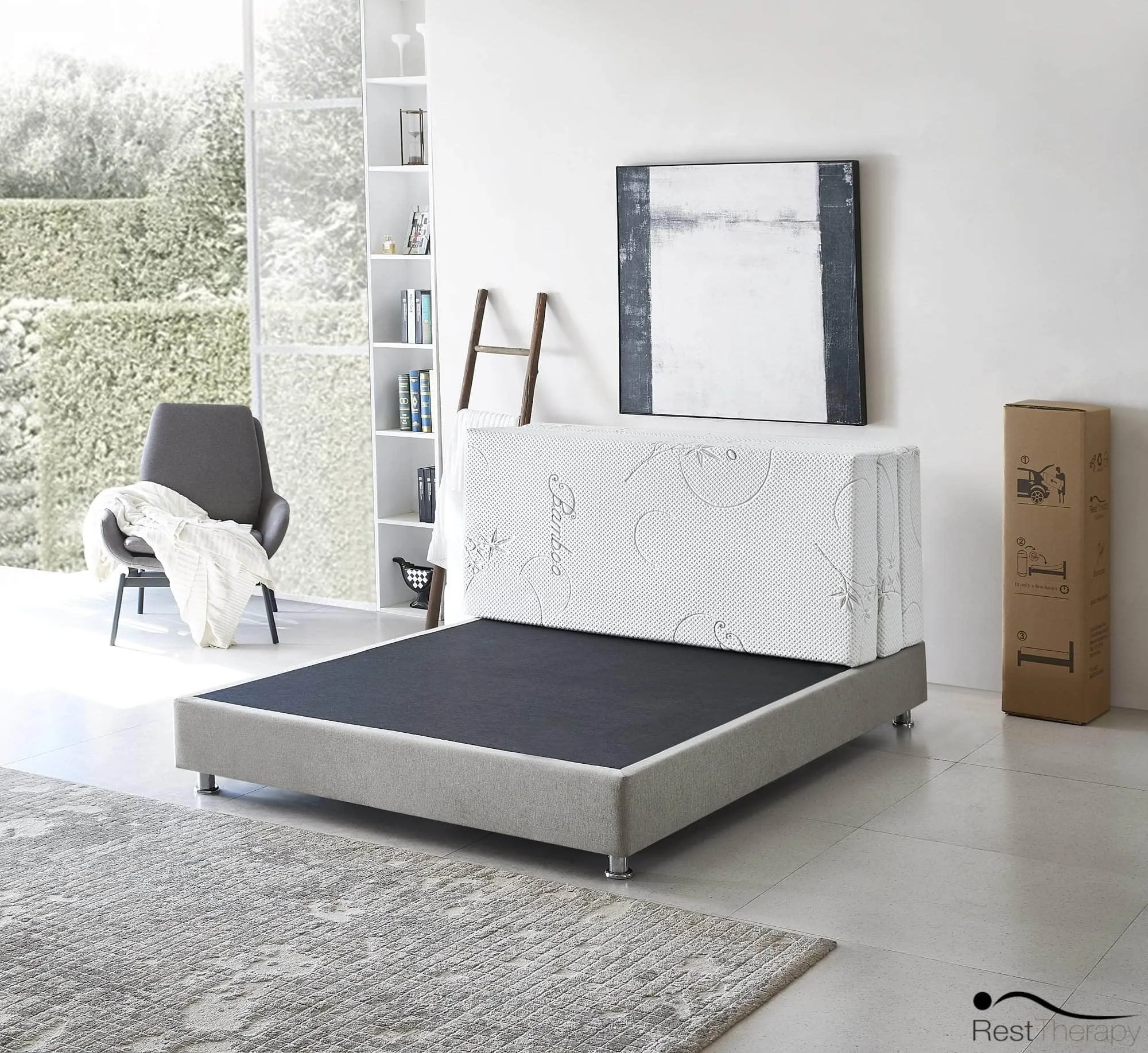 6 Inch Exhilarate Tri Fold Bamboo Cool Gel Memory Foam Mattress - Available in 3 Sizes