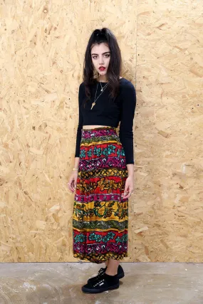 90s Abstract Printed Culotte Trouser