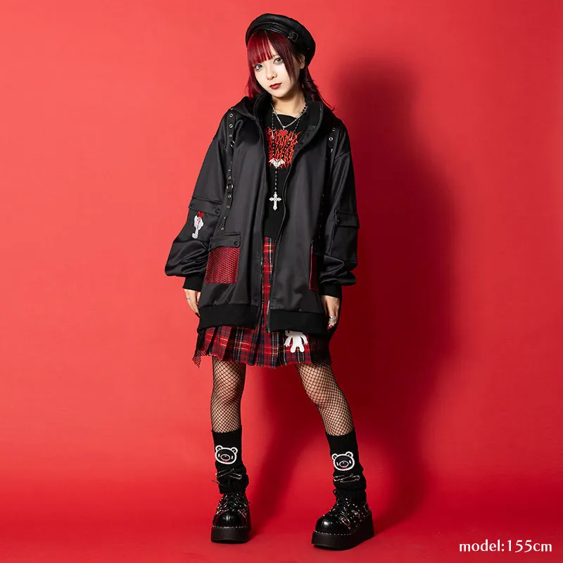 ACDC RAG & Gloomy Bear dark mesh hoodie