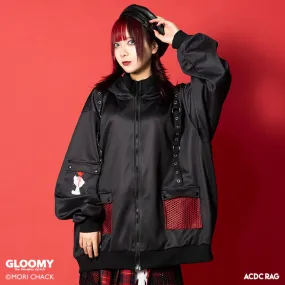 ACDC RAG & Gloomy Bear dark mesh hoodie