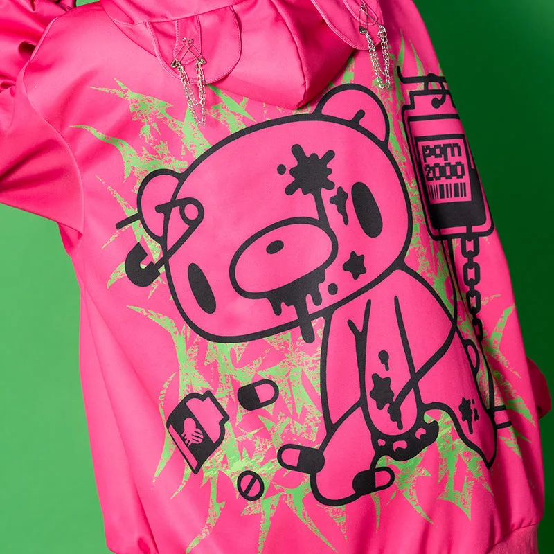 ACDC RAG & Gloomy Bear vivid mesh hoodie