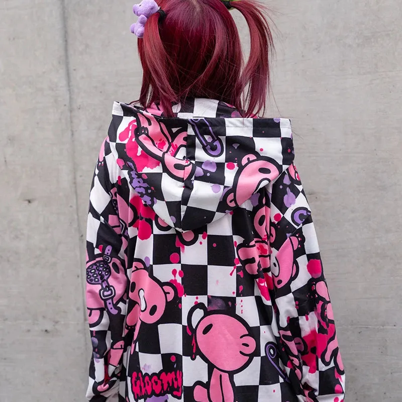 ACDC RAG and Gloomy Bear checkered hoodie