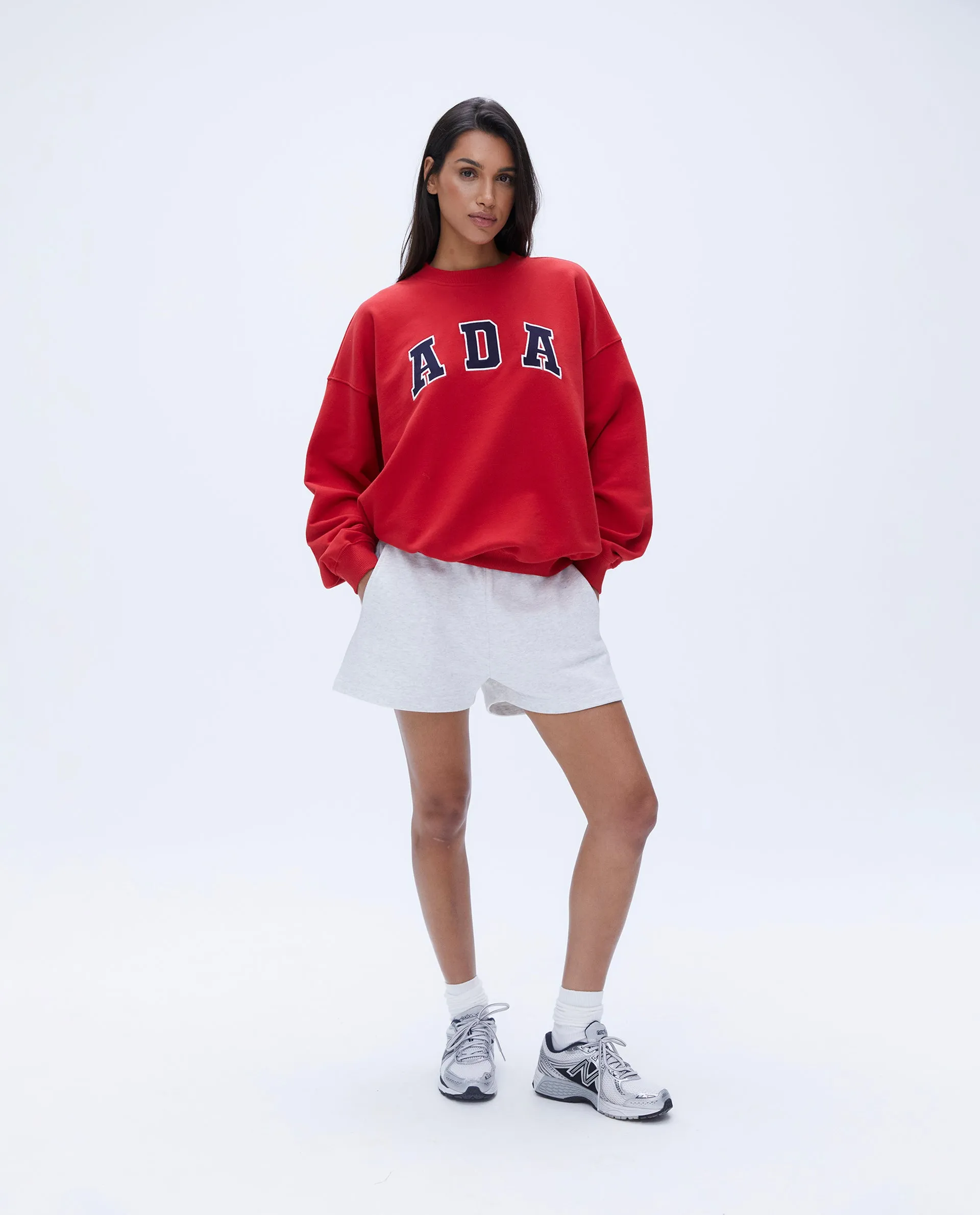 ADA Oversized Sweatshirt - Classic Red