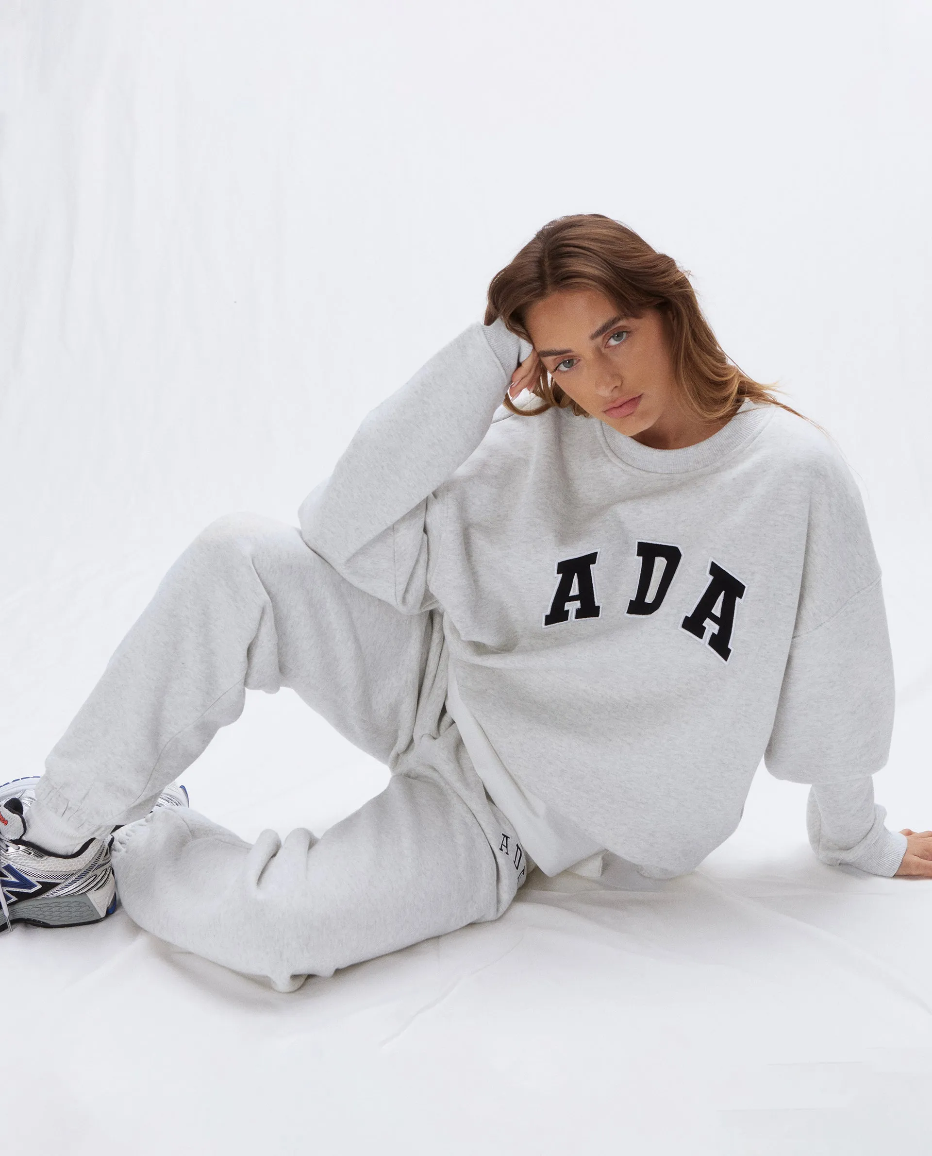 ADA Oversized Sweatshirt - Light Grey Melange