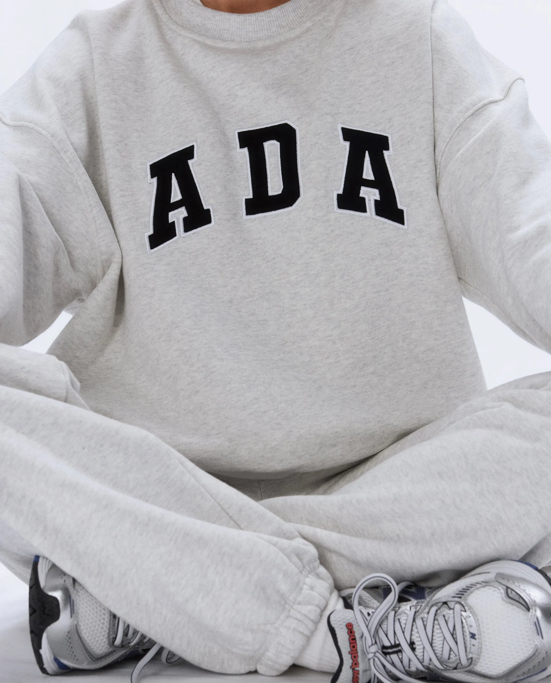 ADA Oversized Sweatshirt - Light Grey Melange