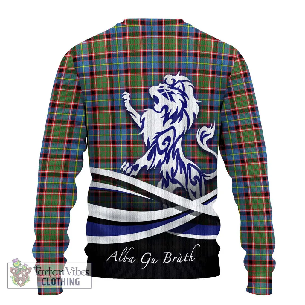 Aikenhead Tartan Ugly Sweater with Alba Gu Brath Regal Lion Emblem