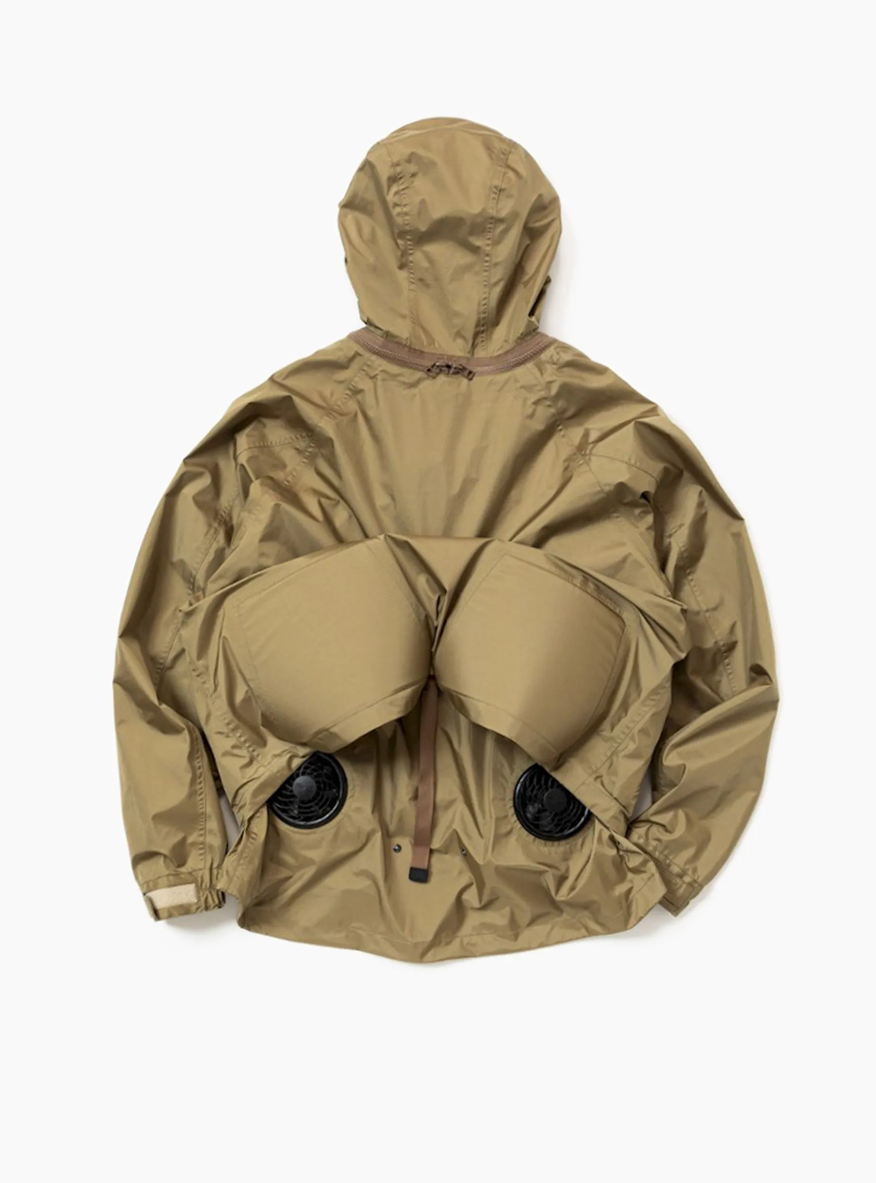 Air Circulation System Rain Jacket Coyote