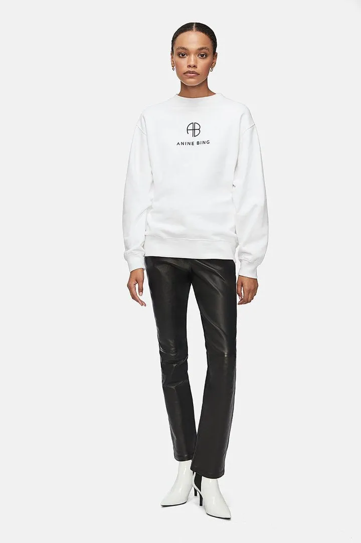 Anine Bing - Ramona Sweatshirt Monogram in White