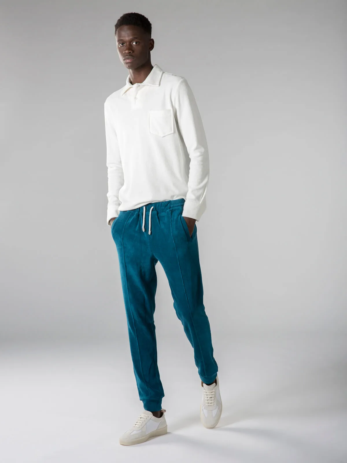 Aquamarine Terry Towelling Leisure Trousers