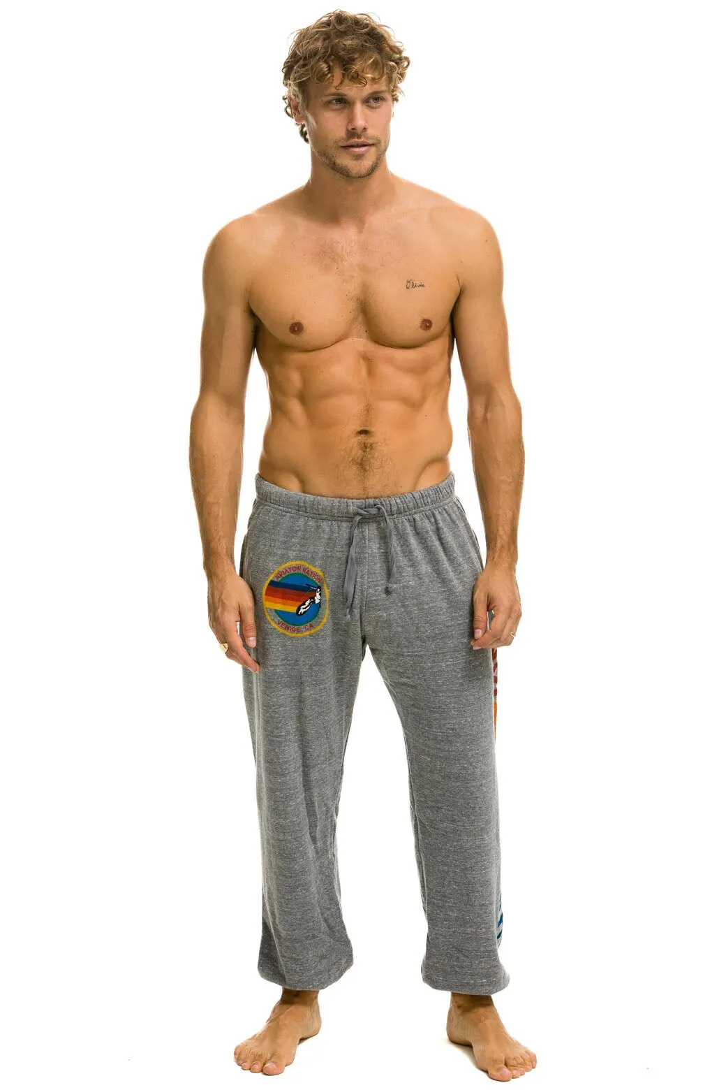 AVIATOR NATION SWEATPANTS - HEATHER GREY