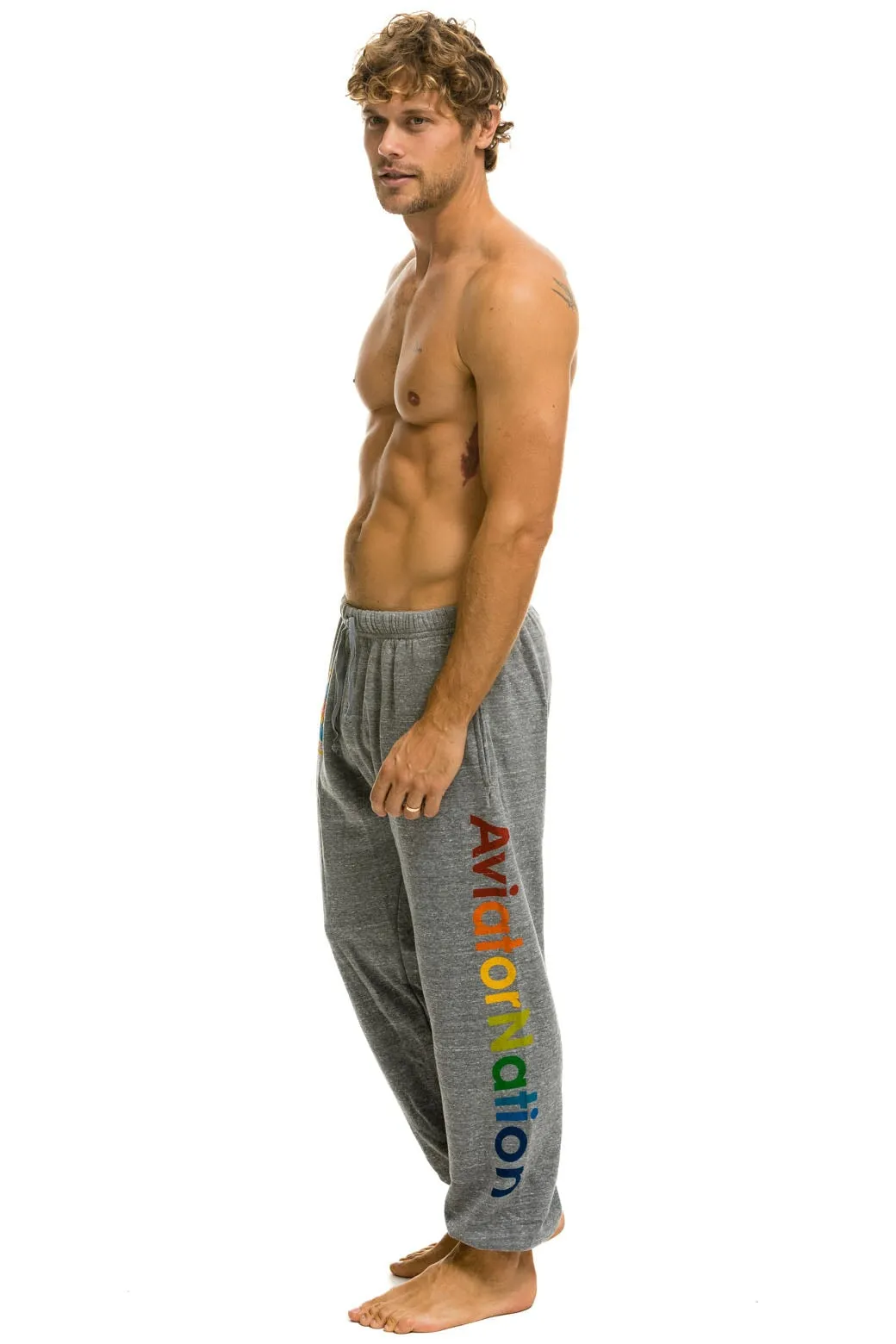 AVIATOR NATION SWEATPANTS - HEATHER GREY