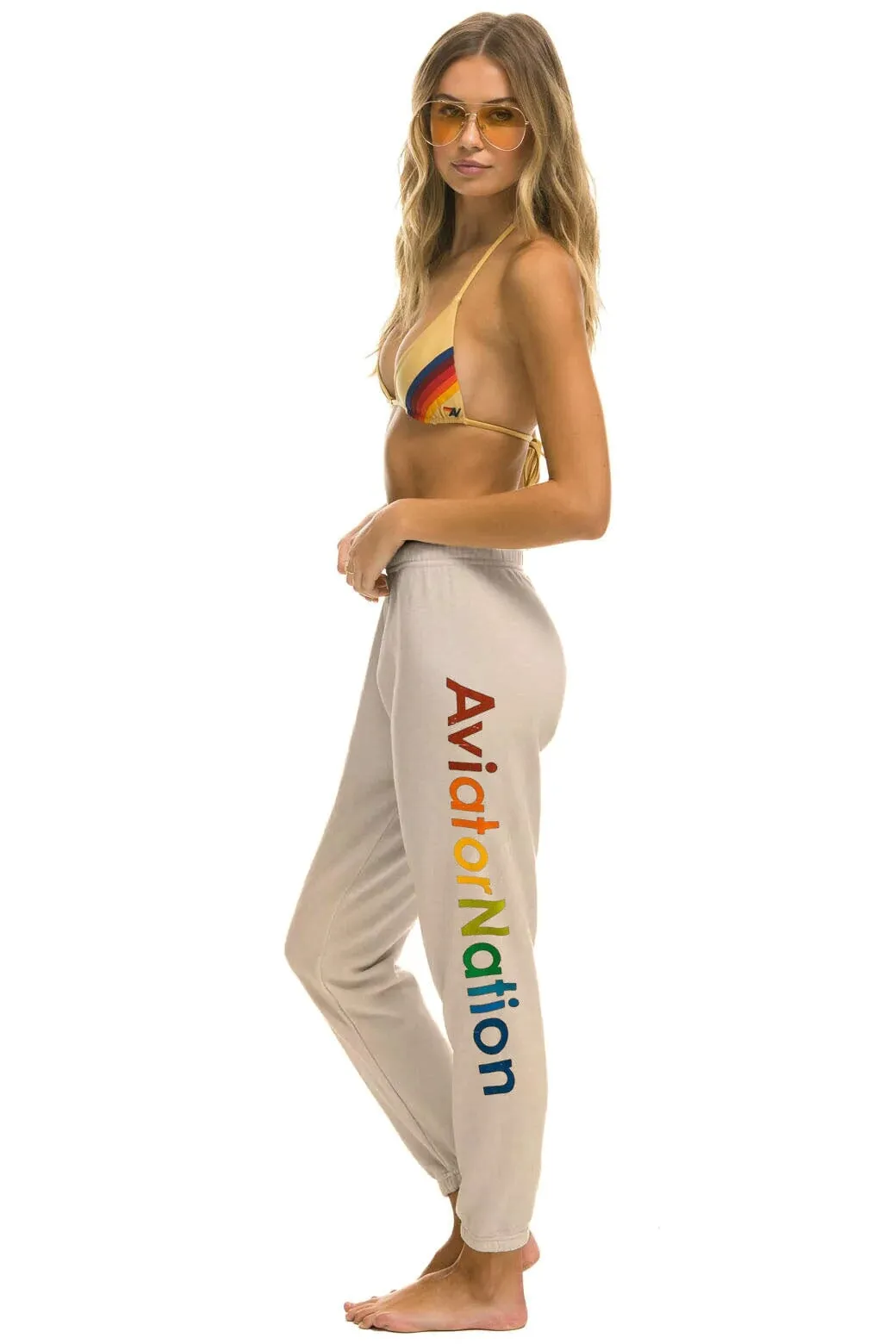 AVIATOR NATION SWEATPANTS - SAND