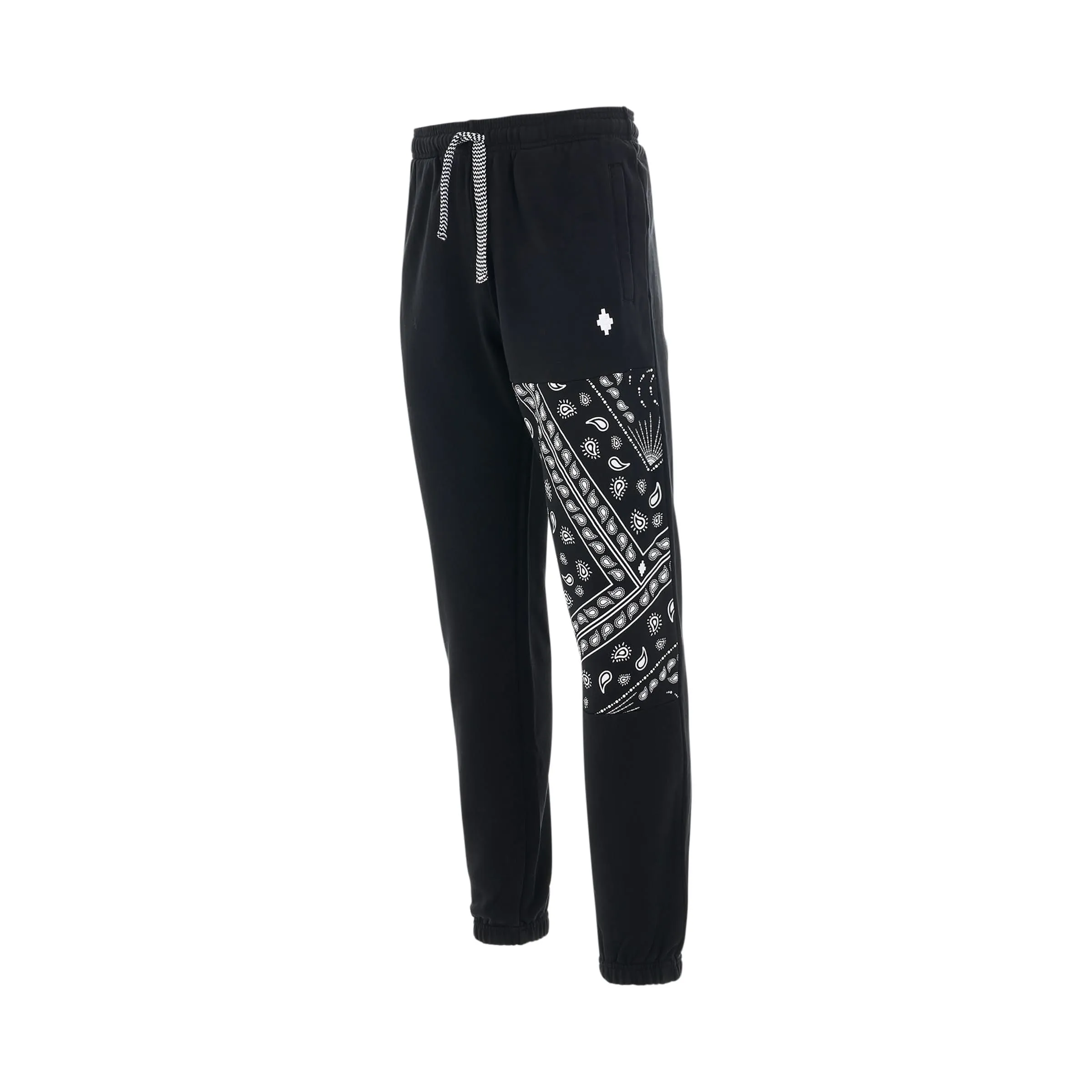 Bandana Relax Sweatpants in Black/White