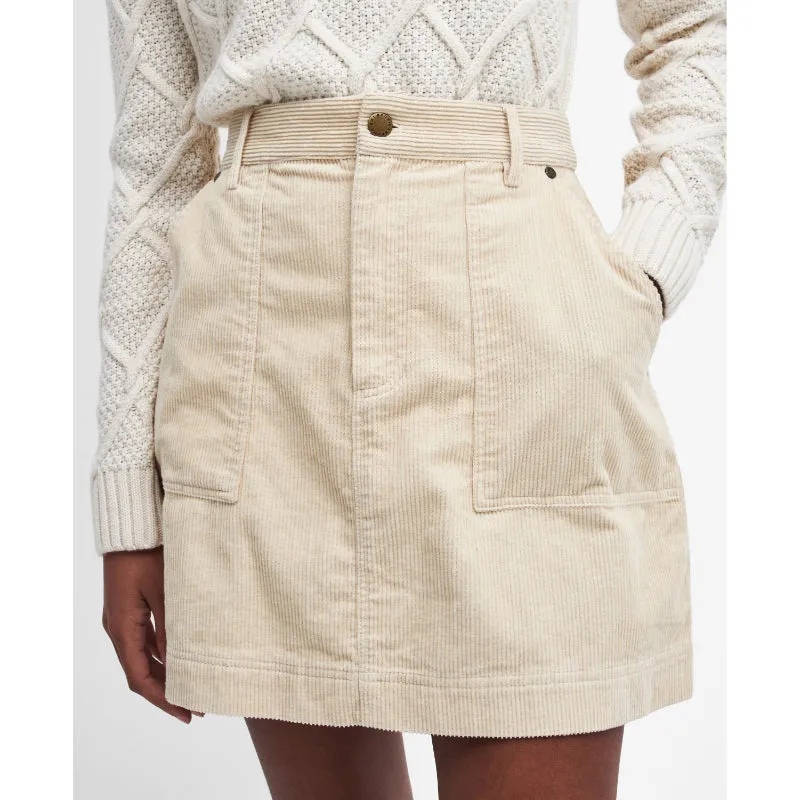 Barbour Anya Ladies Mini Skirt - White Pepper