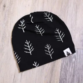 Beanie Hat - Black Twigs