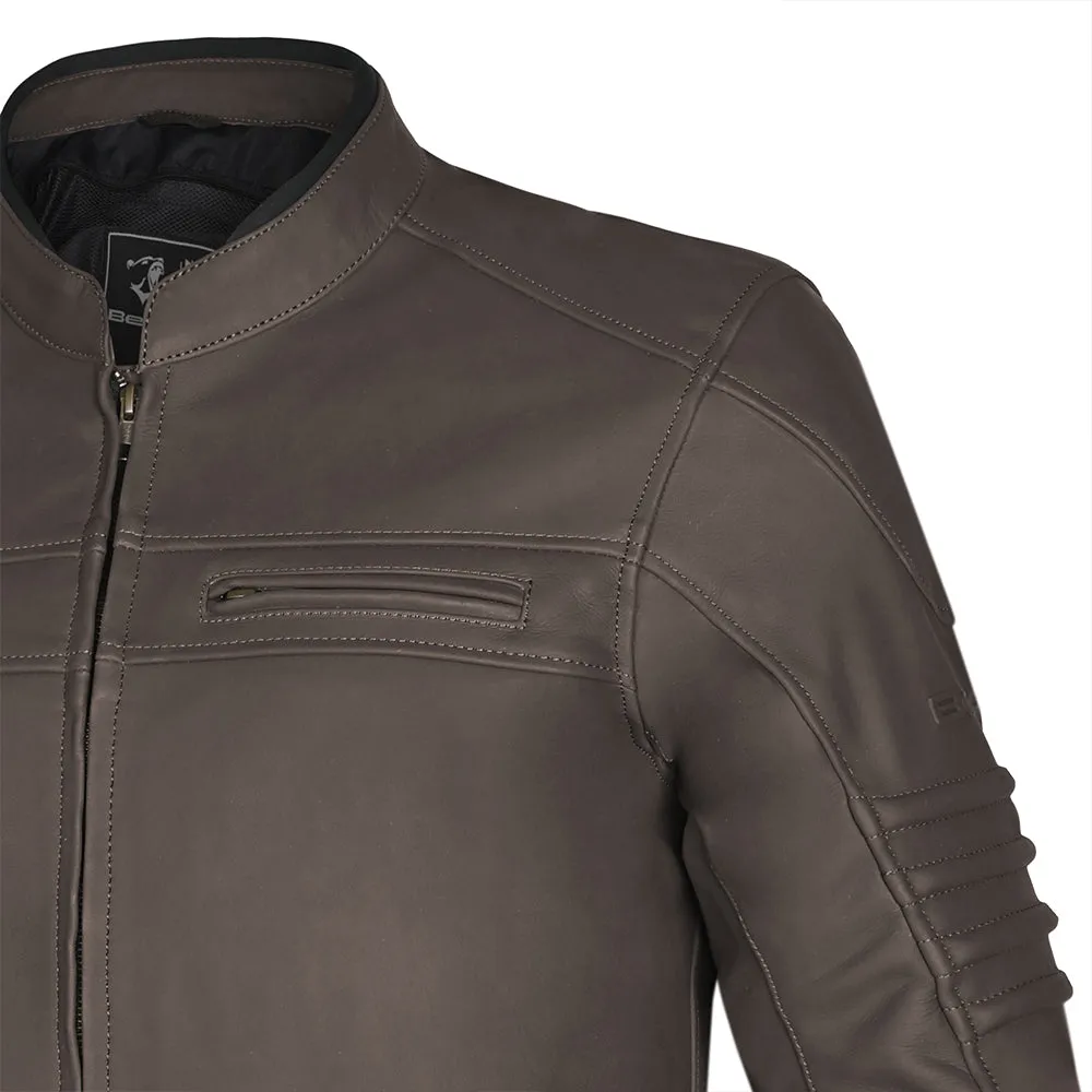 BELA Marlon Motorcycle Touring Leather Jacket Brown