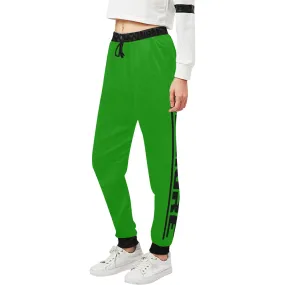 BLACC BORDER GREEN Women's All Over Print Sweatpants