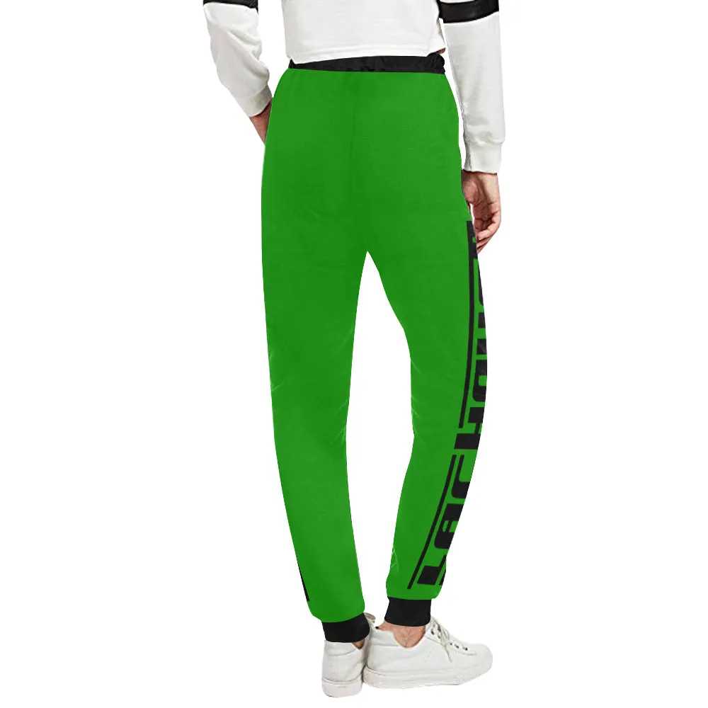 BLACC BORDER GREEN Women's All Over Print Sweatpants