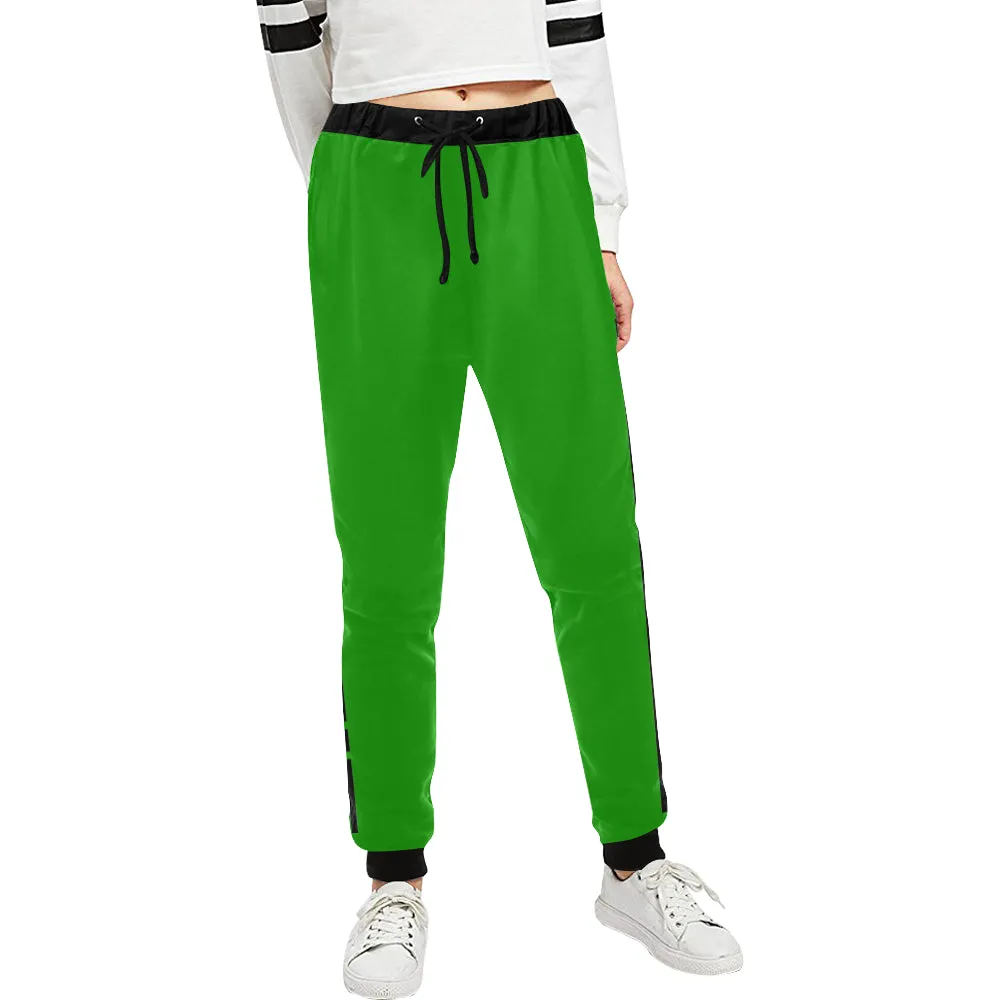 BLACC BORDER GREEN Women's All Over Print Sweatpants