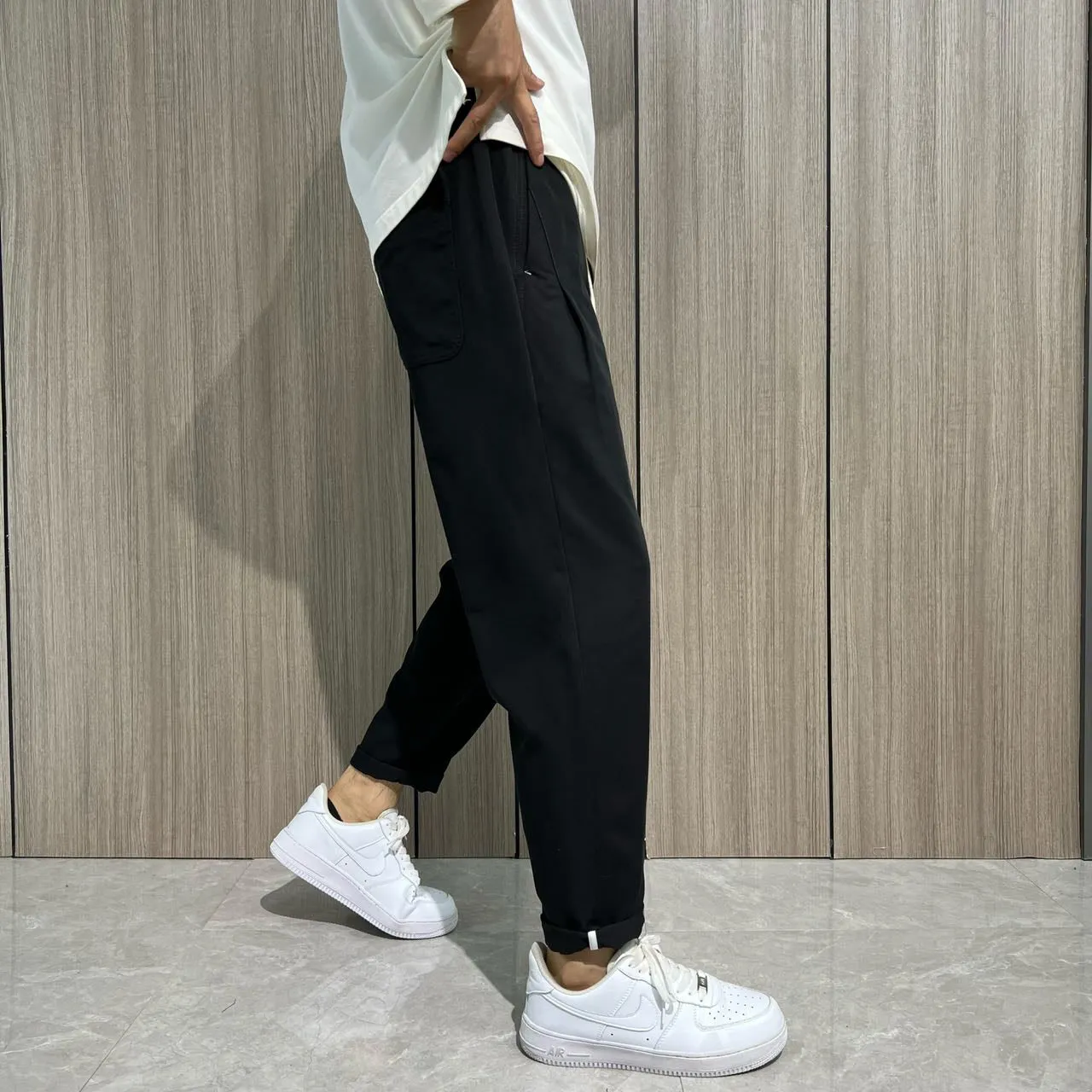 Black Cargo Pants 1185