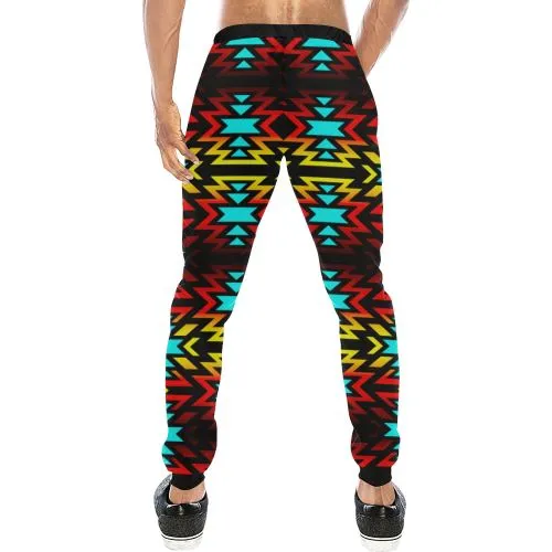 Black Fire and Sky Men's Sweatpants