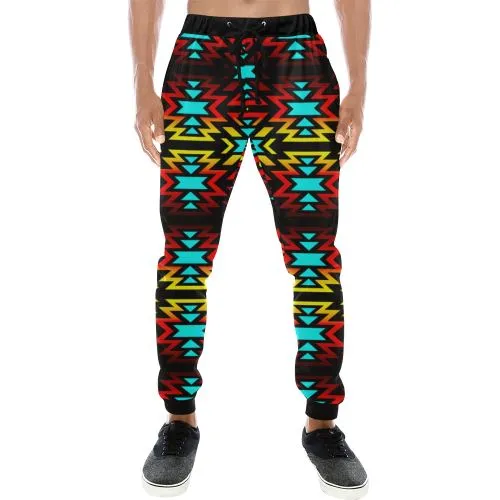 Black Fire and Sky Men's Sweatpants