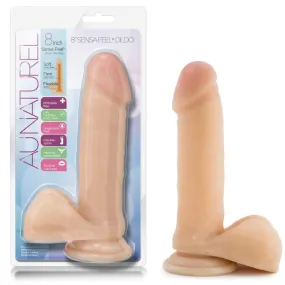 Blush Au Naturel 7 in. Posable Dual Density Dildo with Balls & Suction Cup Tan