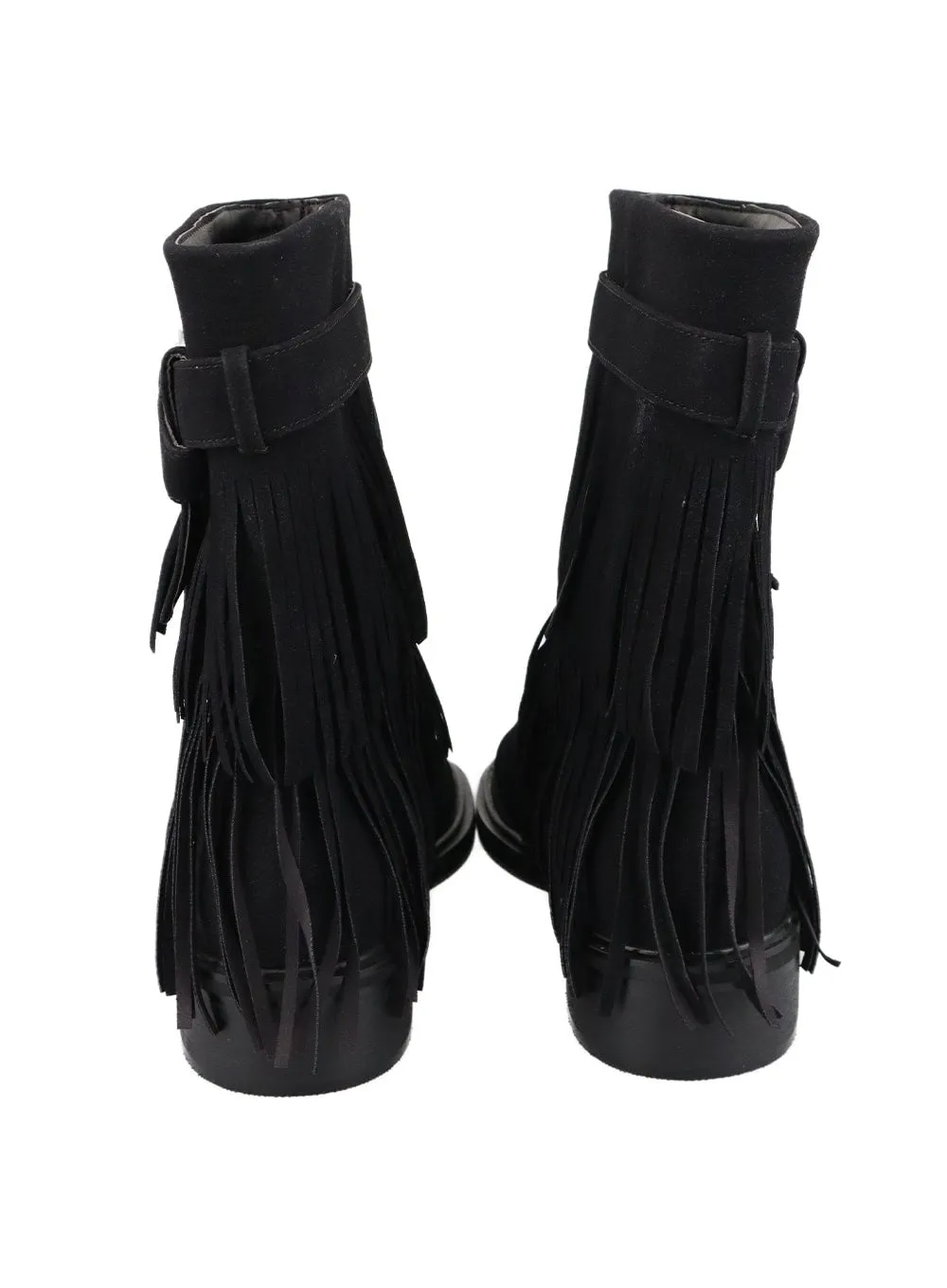 Boho Buckled Fringe Boots OA425