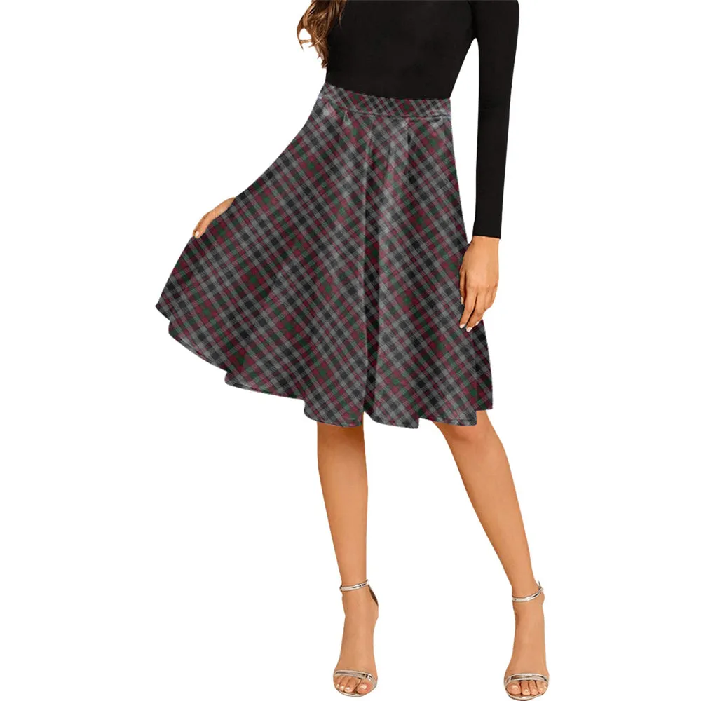 Borthwick Tartan Melete Pleated Midi Skirt