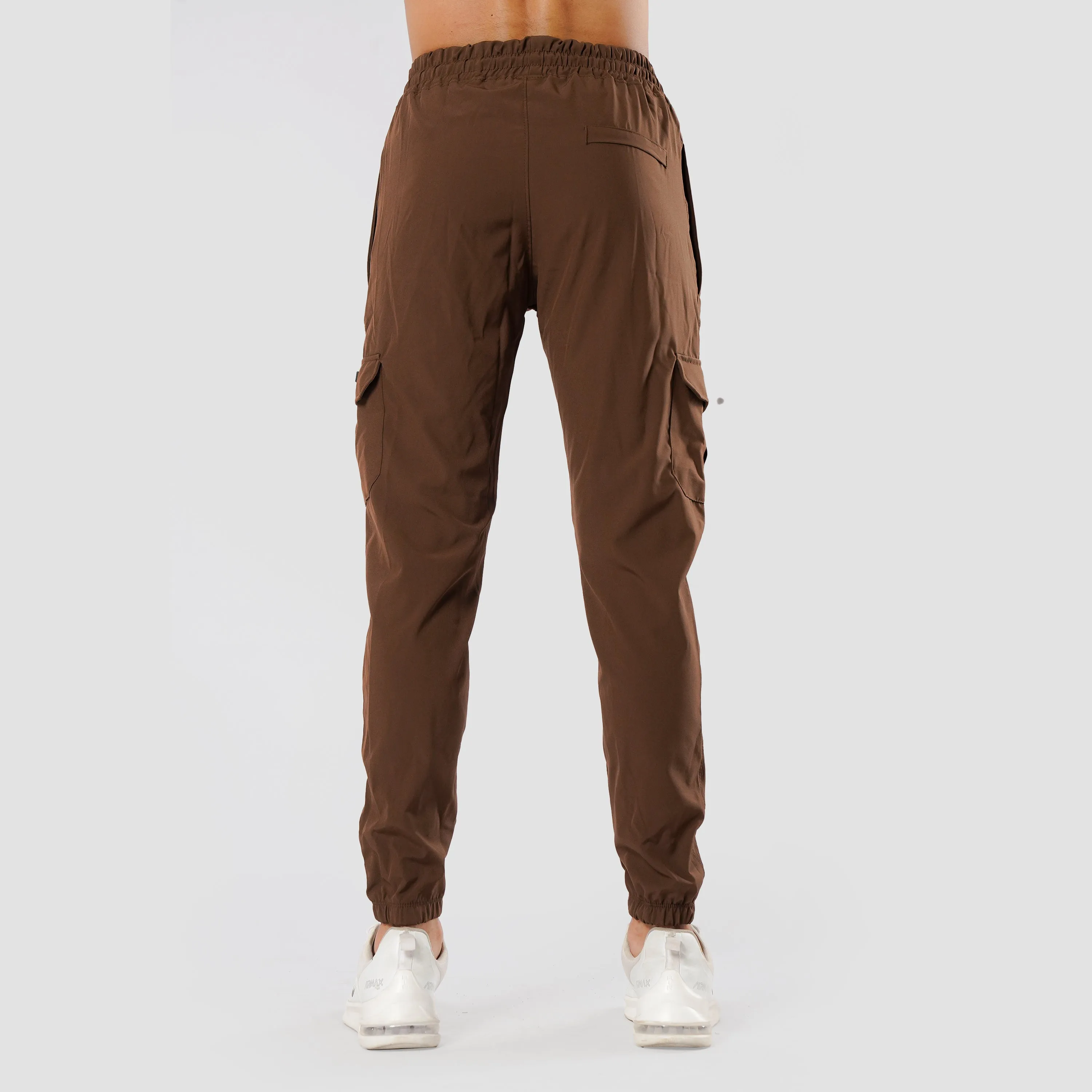 BROWN CARGO FLEX PANTS