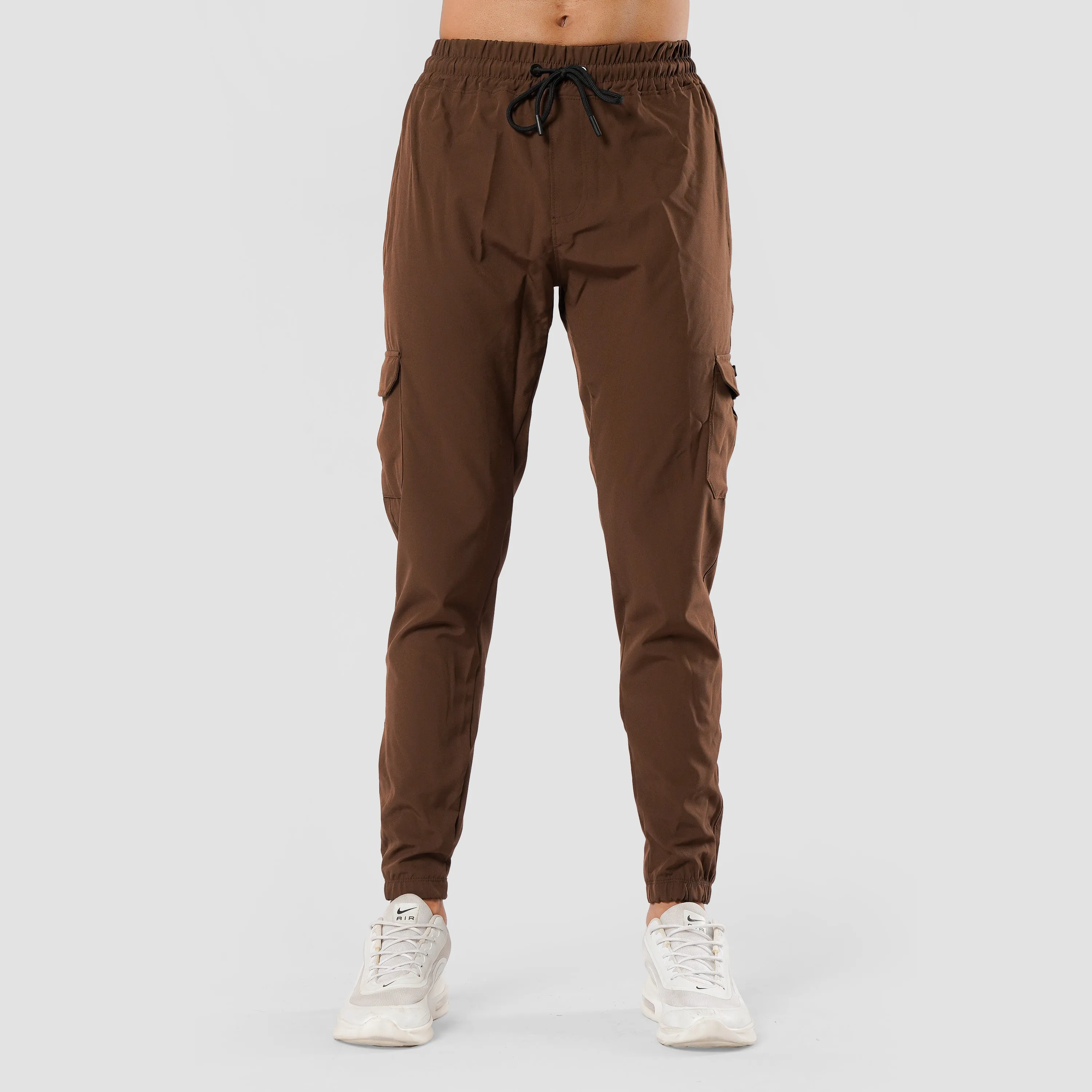 BROWN CARGO FLEX PANTS