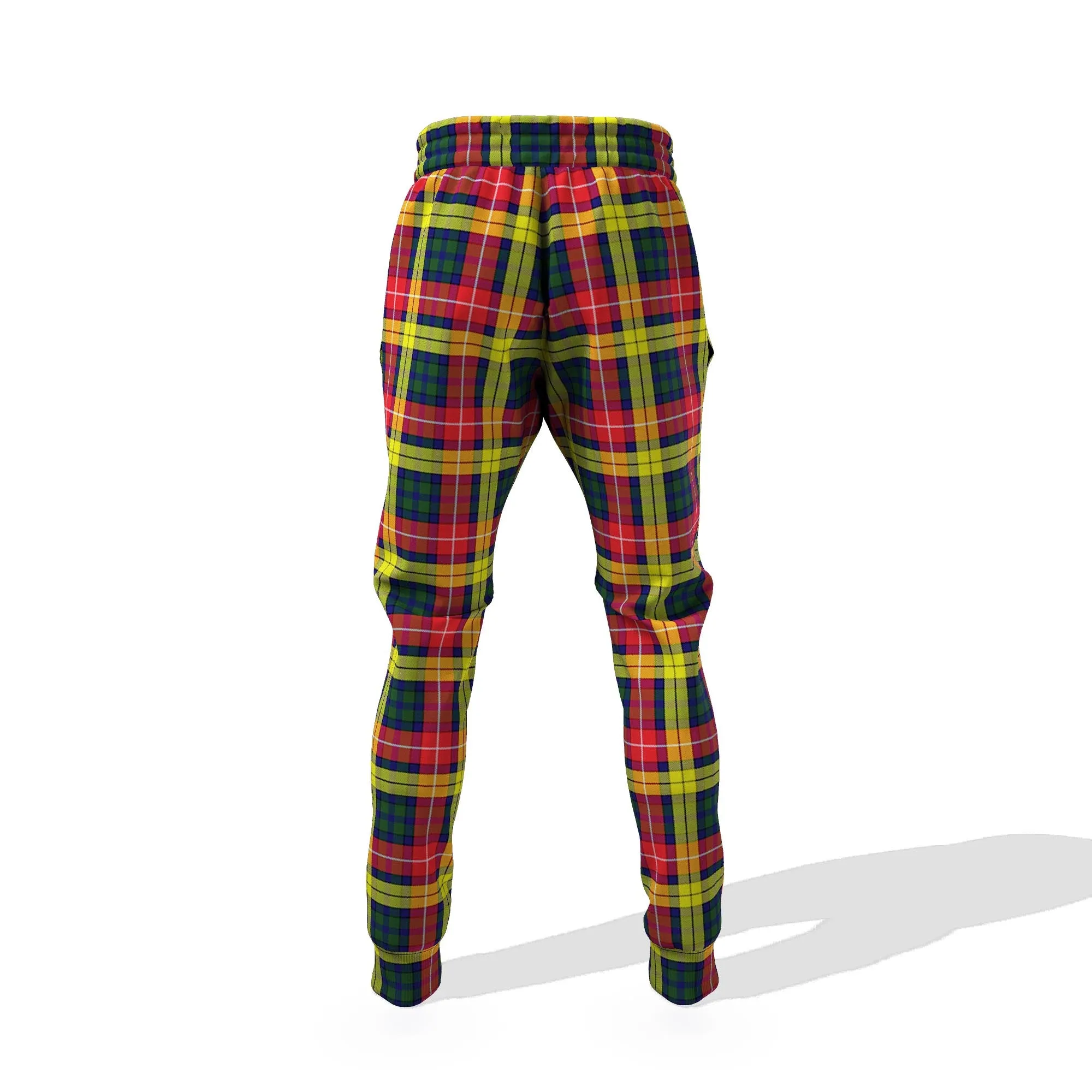 Buchanan Modern Tartan Joggers Pants with Family Crest