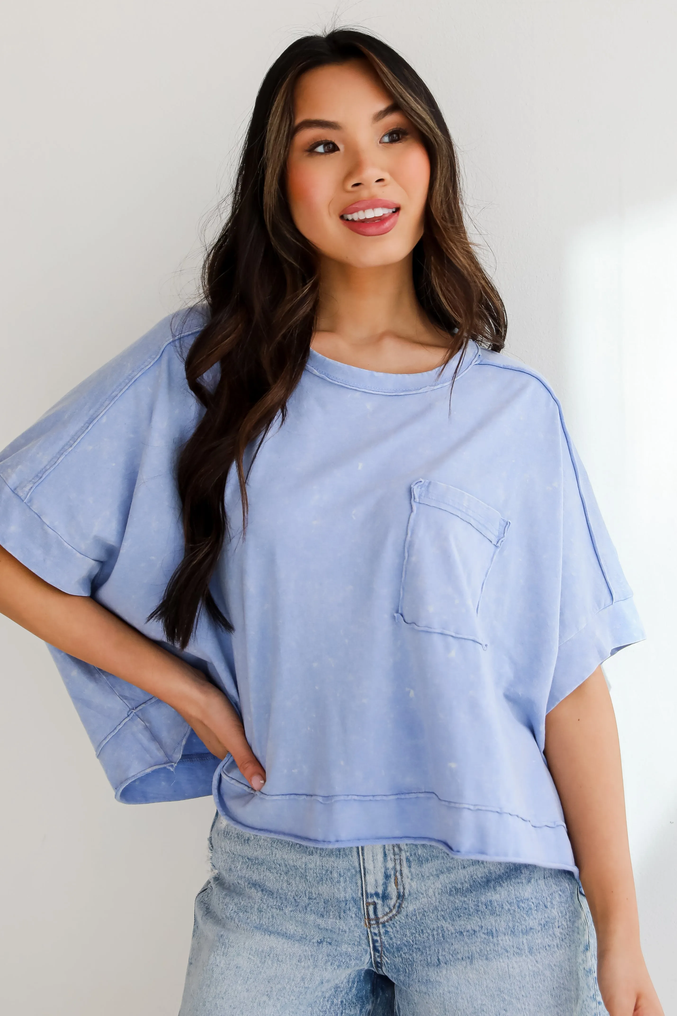 Callie Acid Washed Tee - DU DEAL