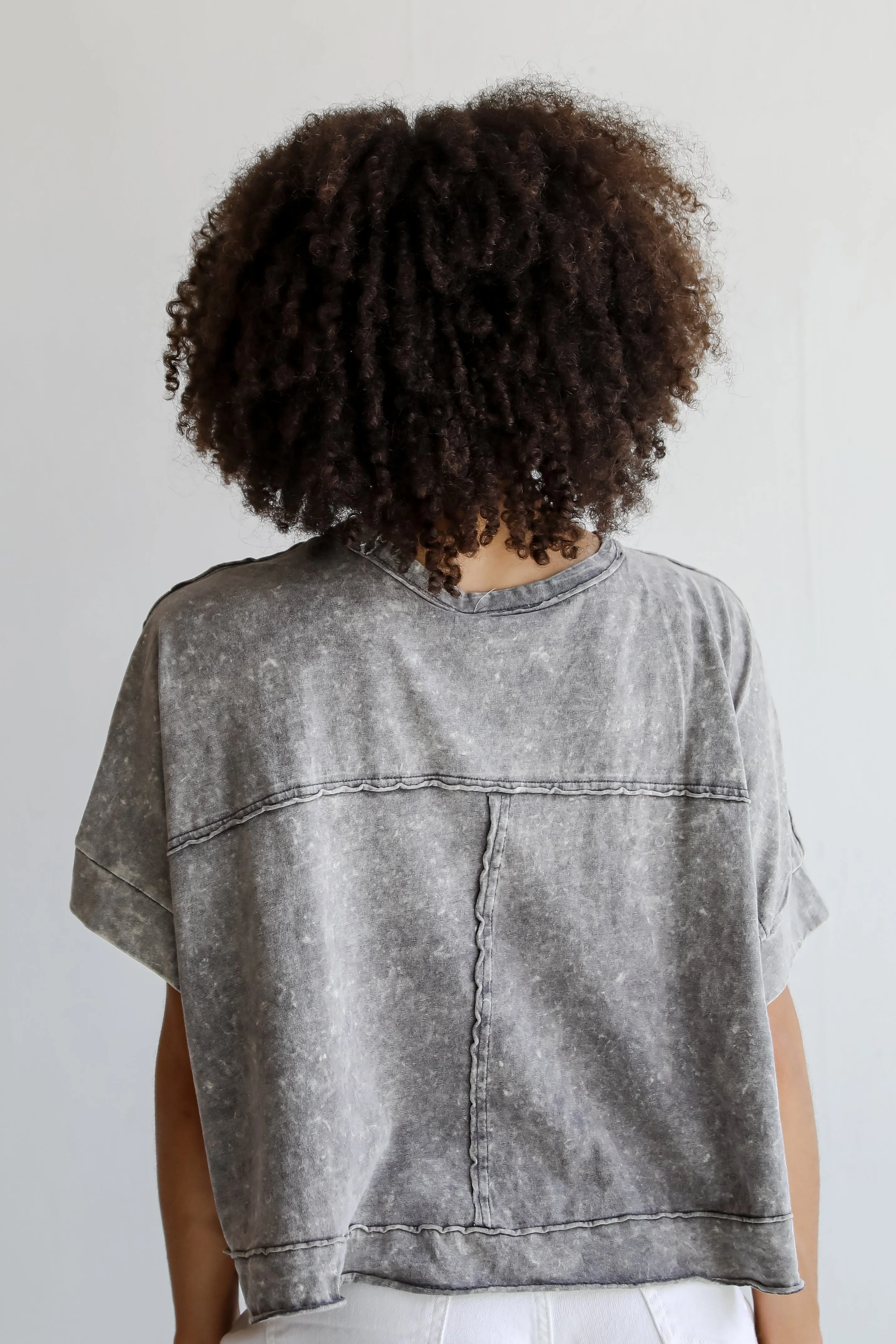 Callie Acid Washed Tee - DU DEAL