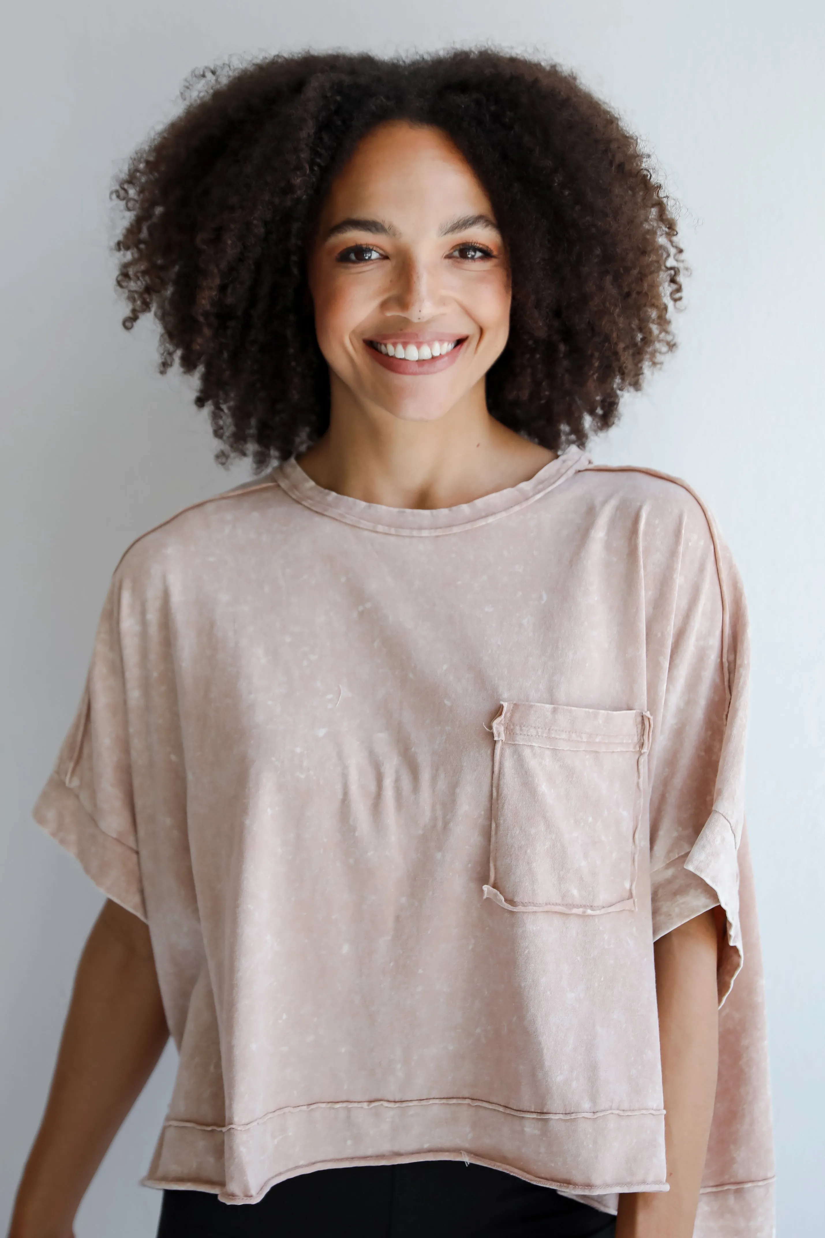 Callie Acid Washed Tee - DU DEAL