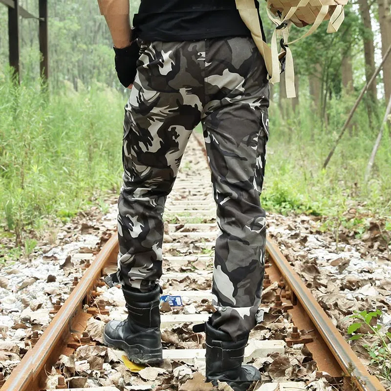 Camouflage Casual Pants Cargo Trousers for Men Military Tactical Grey Men's Work Trousers Sweatpants Clothing Man Jogger Mens