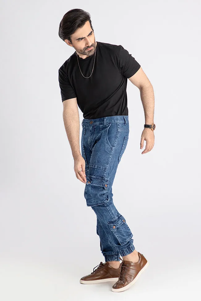 Cargo Denim Jogg Pants