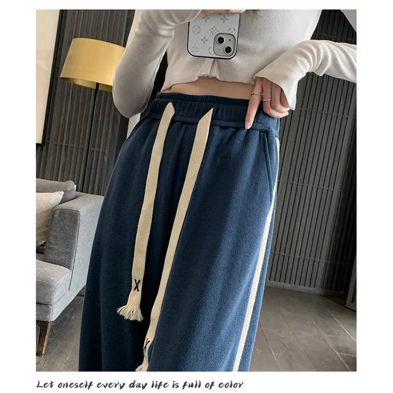 Casual Plus Sports Plus Velvet Loose Fit Sweatpants