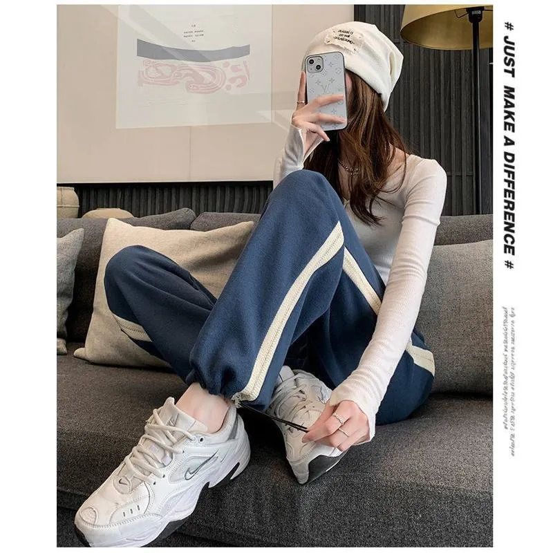 Casual Plus Sports Plus Velvet Loose Fit Sweatpants