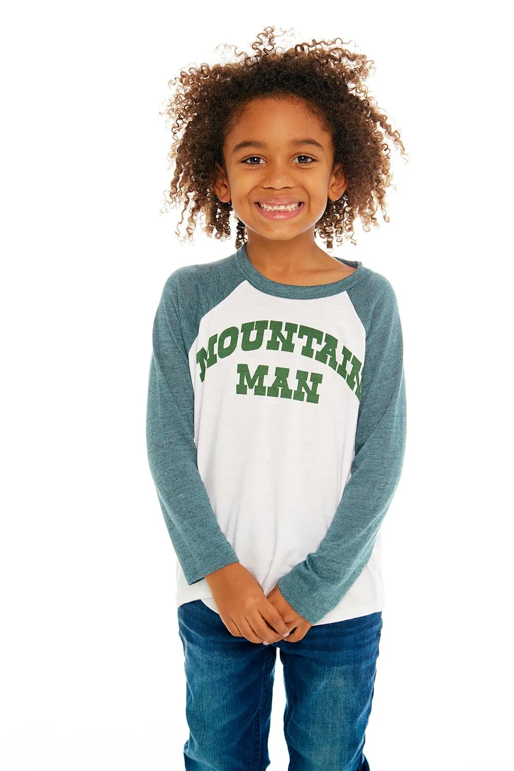 CHASER KIDS - Boys Blocked Baseball T "Mountain Man"