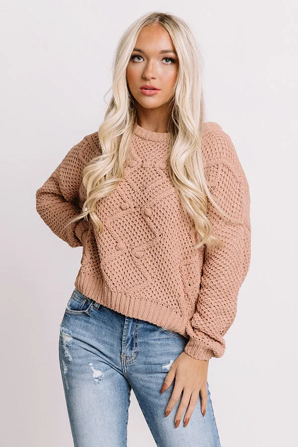 Cider Snuggles Knit Sweater In Latte