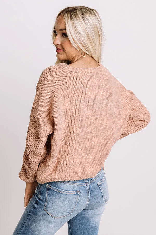 Cider Snuggles Knit Sweater In Latte