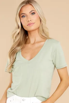 Classic Pistachio Skimmer Crop Tee