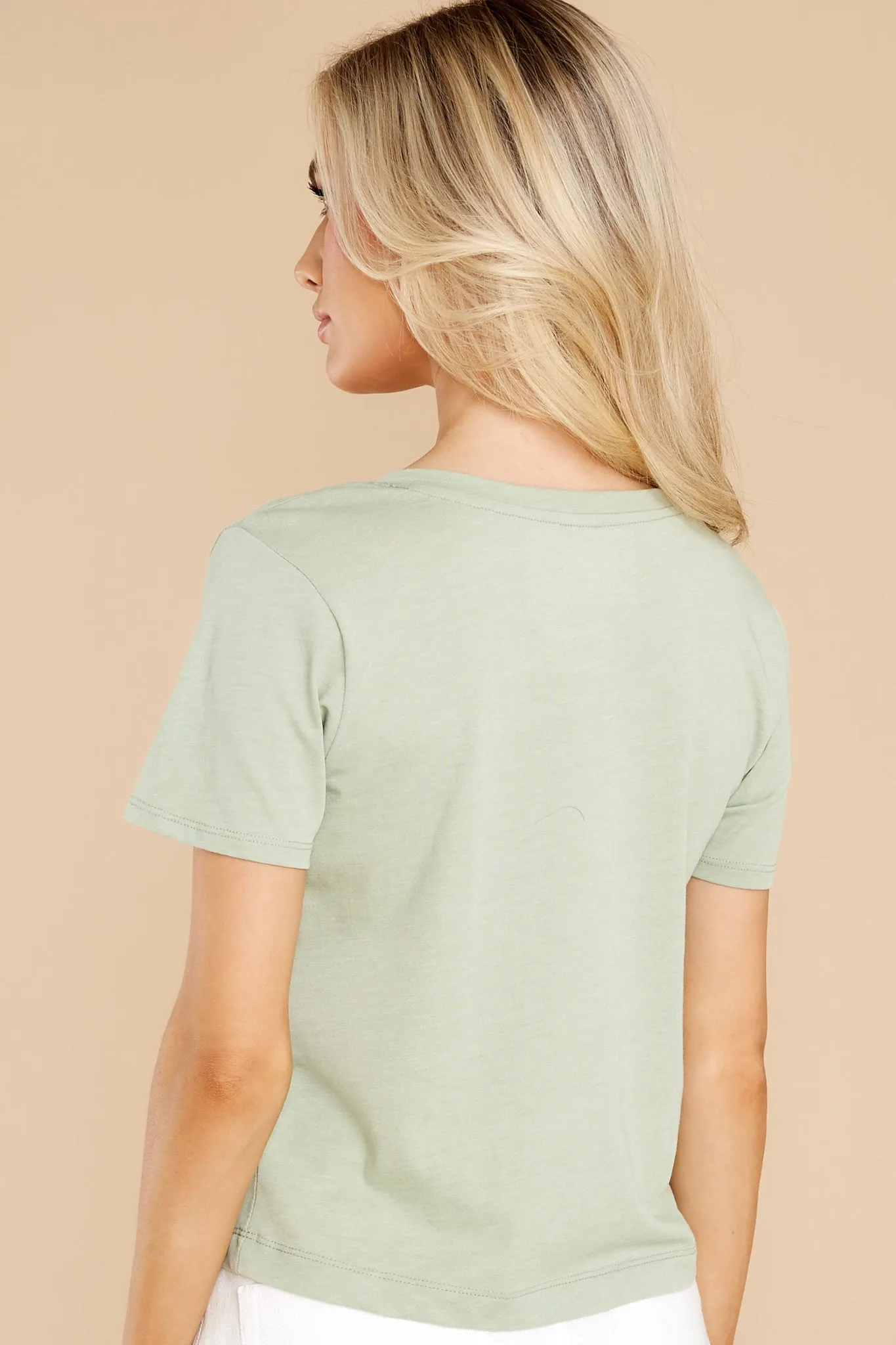 Classic Pistachio Skimmer Crop Tee