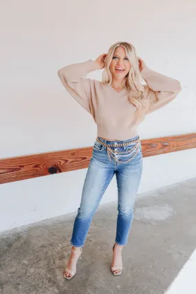 Concord Cropped Sweater - Taupe