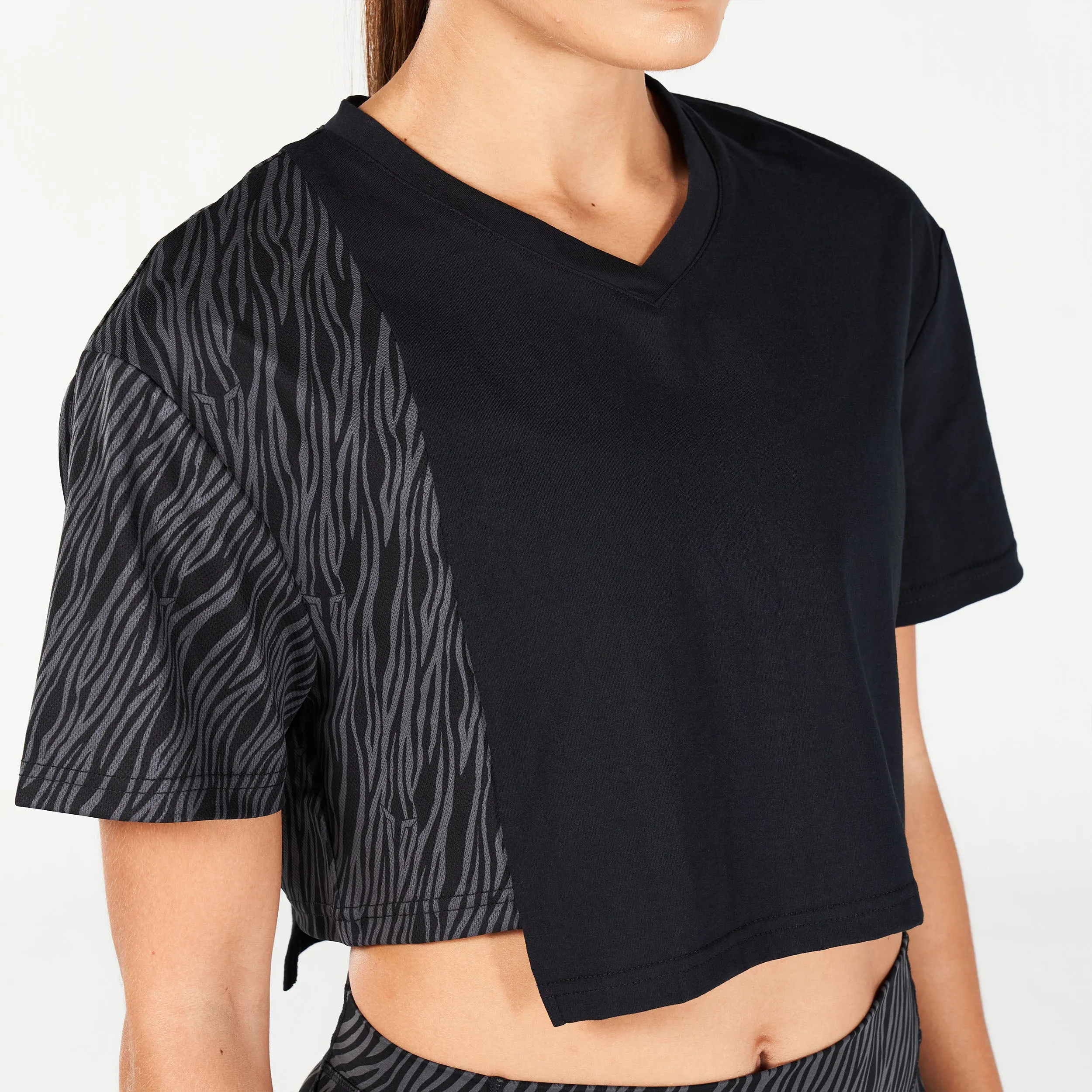 Core Wild Print Boxy Tee - Black