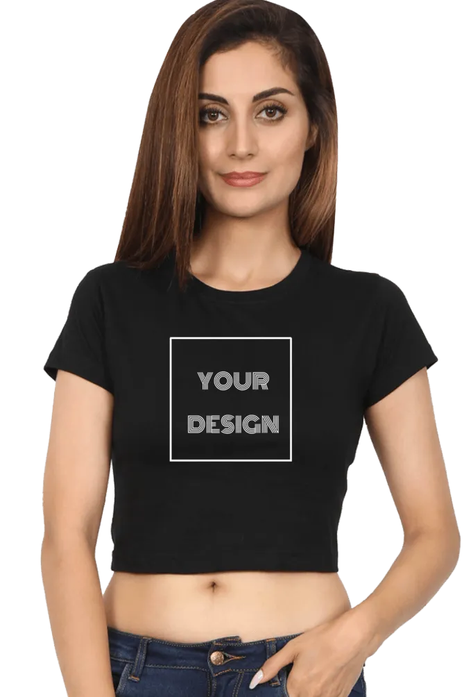 Customized Crop Top T Shirt for Girls C100